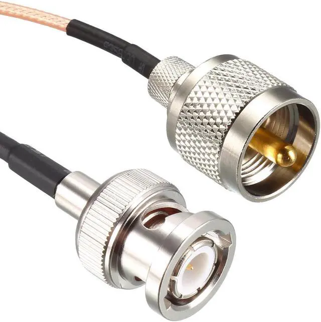 Alt view image 3 of 4 - UHF (PL259) Male to BNC Male Antenna Radio Cable RG316 Coax Cable 1 Feet