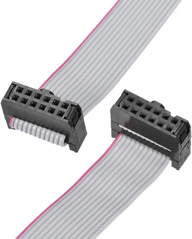 Alt view image 5 of 5 - IDC Wire Flat Ribbon Cable FC/FC Connector A-type 12Pins 2.54mm Pitch 50cm Length Gray