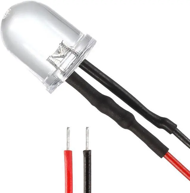 Main image of Prewired LED Light , DC 3-6V 20mA - 10mm Emerald-Green Pre-Wired Diodes Lamp 5pcs for DIY Boat Parties