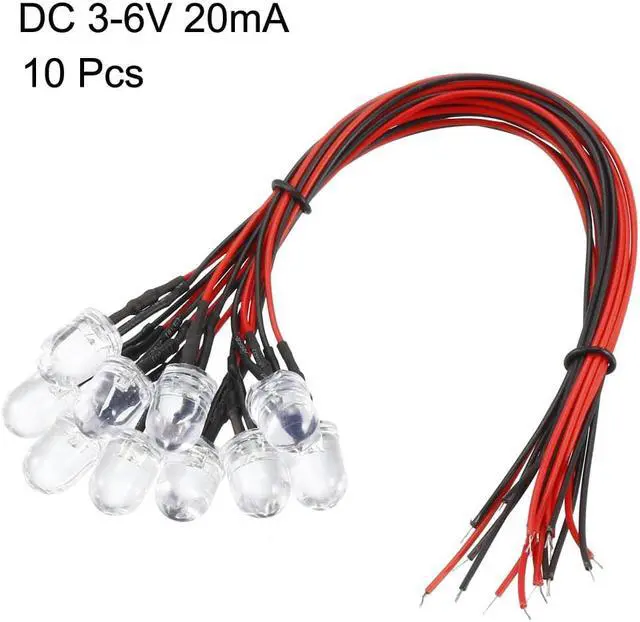 Alt view image 2 of 4 - Prewired LED Light , DC 3-6V 20mA - 10mm Blue Pre-Wired Diodes Lamp for DIY Boat Parties 10pcs