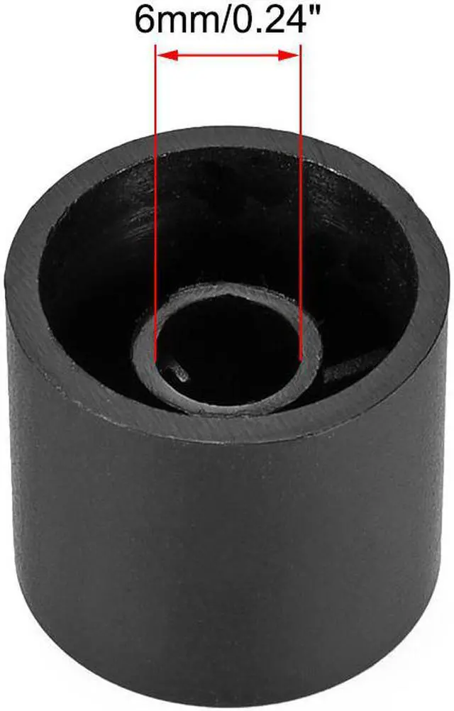 Alt view image 3 of 3 - 10pcs,Potentiometer Control Knobs For Electric Guitar Acrylic Volume Tone Knobs Black D type 6mm