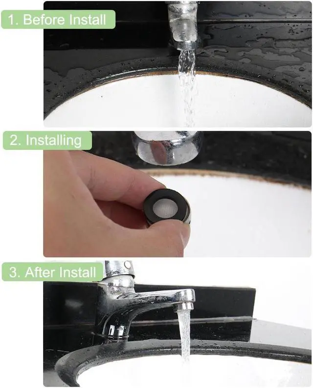 Alt view image 6 of 7 - 3pcs 18mm Faucet Aerators Universal Male Faucet Replacement Part for Bathroom Lavatory Kitchen Sinks Faucet Bidet Faucet