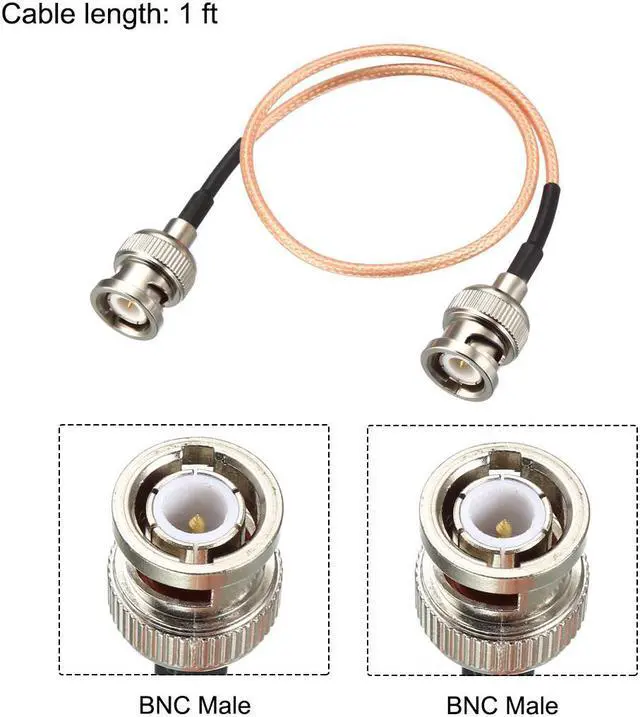 Alt view image 2 of 4 - BNC Male to BNC Male Coax Cable RG316 RF Coaxial Cable 50 ohm 1 Feet 2pcs