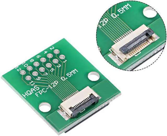 Alt view image 3 of 3 - FFC FPC 12 Pin 0.5mm Pitch to DIP 1.0mm PCB Converter Board Couple Extend Adapter