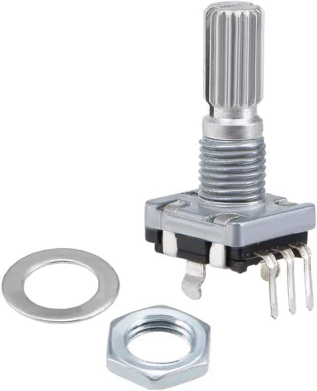 Alt view image 2 of 6 - 360 Degree Rotary Encoder Code Switch Digital Potentiometer EC11 5 Pins 14mm Shaft 10pcs