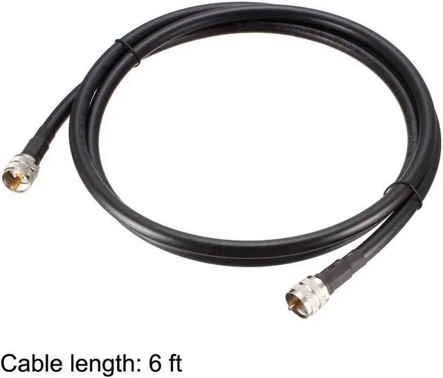 Alt view image 4 of 4 - RG8U Coaxial Cable with Pl-259 Male Connectors for CB/Ham Radio 6 Ft