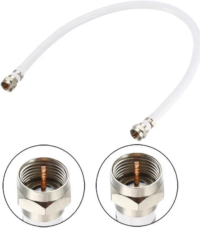 Main image of RG6 Coaxial Cable With F Type Male to F Type Male Connectors 2 ft