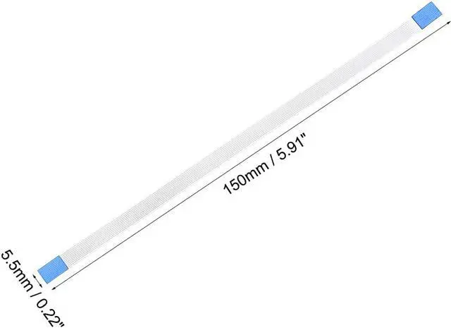 Alt view image 3 of 4 - Flexible Flat Cable, 10 Pins 0.5mm Pitch 150mm FPC FFC Flexible Ribbon Cable for LCD TV Car Audio DVD Player Laptop 20Pcs (A Type)