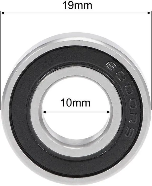 Alt view image 4 of 4 - 6800-2RS Deep Groove Ball Bearing 10x19x5mm Double Sealed ABEC-3 Bearings 2-Pack