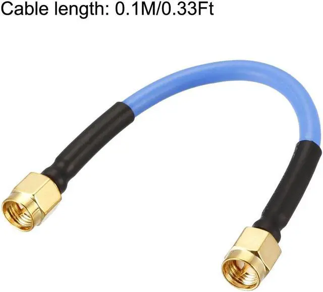 Alt view image 4 of 4 - SMA Male to SMA Male Right Angle Coaxial Cable 50 ohm 0.1M/0.33Ft RG402