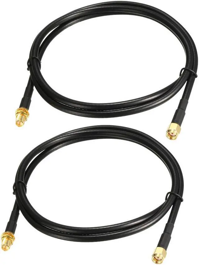 Main image of Antenna Extension Cable RP-SMA Male to RP-SMA Female Coax Cable 3.3 Ft RG58 2pcs