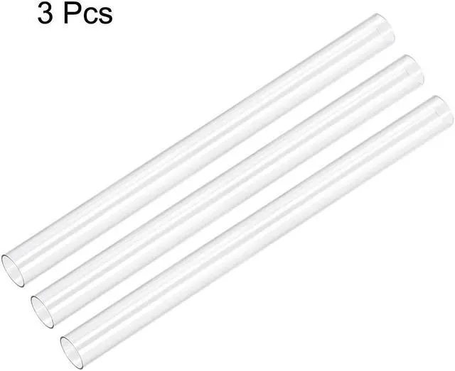 Alt view image 3 of 3 - PVC Rigid Round Tubing,Clear,15mm ID x 16mm OD,0.5M/1.64Ft Length,3pcs