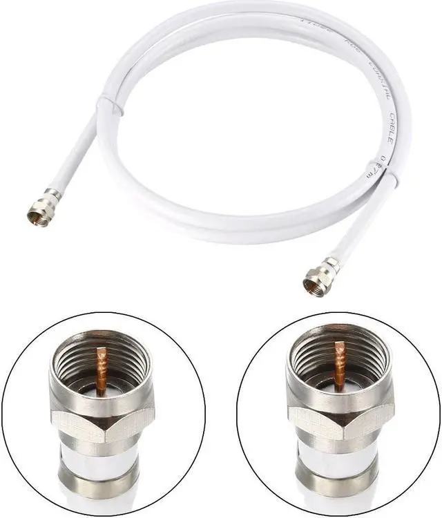 Main image of RG6 Coaxial Cable With F Type Male to F Type Male Connectors 3 ft