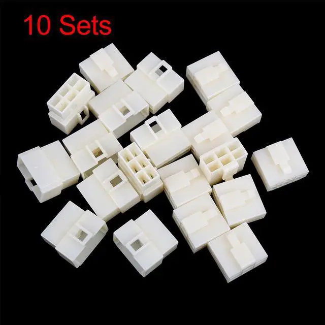 Alt view image 2 of 4 - 10 Sets 6.3mm 6 Pin Car Automotive Electrical Wire Connector Male Female Housing