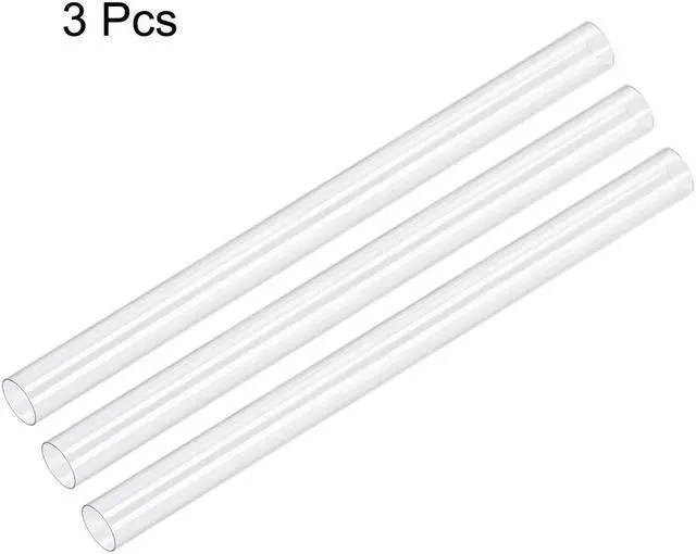Alt view image 3 of 3 - PVC Rigid Round Tubing,Clear,23mm ID x 25mm OD,0.5M/1.64Ft Length,3pcs