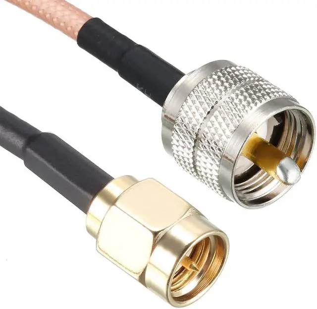Alt view image 3 of 4 - SMA Male to UHF PL-259 Male RG316 RF Coaxial Coax Cable 1.5 ft