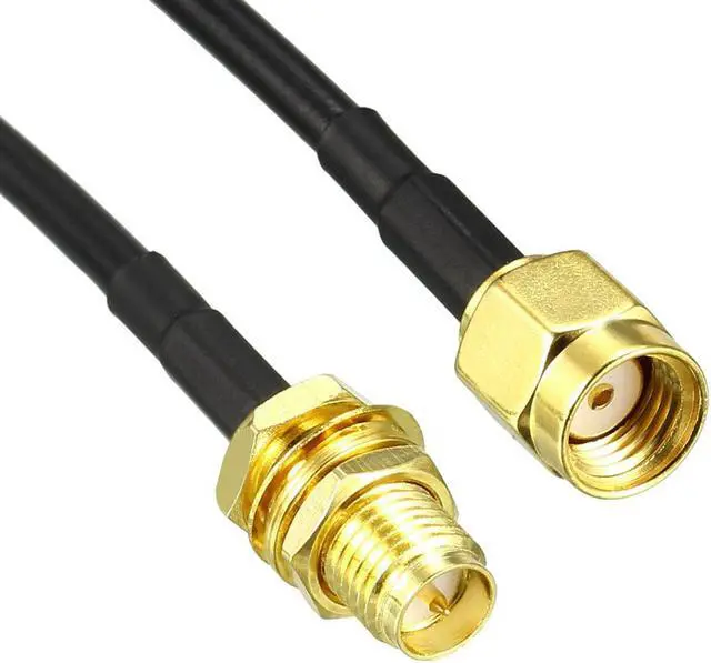 Alt view image 3 of 4 - Antenna Extension Cable RP-SMA Male to RP-SMA Female Low Loss RG174 15 ft 2pcs