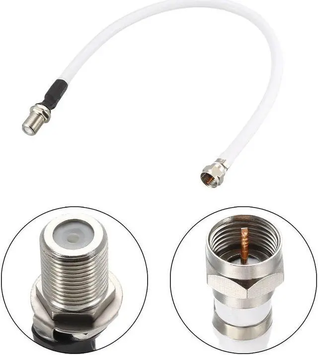 Main image of RG6 Coax Cable F Type Male to F Type Female Coaxial Cable 1 Feet