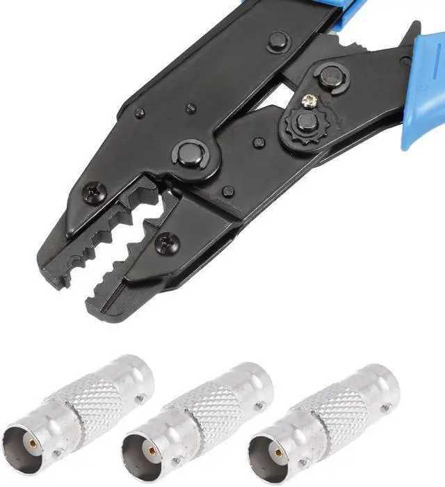 Alt view image 4 of 6 - Ratchet Crimping Press Plier Crimper Tool for 1.72mm 2.6mm 5.4mm 6.5mm 8.1mm Terminal or Bnc Connector