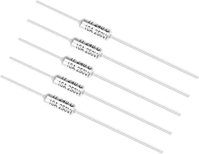 Main image of Thermal Fuse 250V 10A TF 240 Celsius Degree Temperature Electrical Circuit Cutoff 5pcs