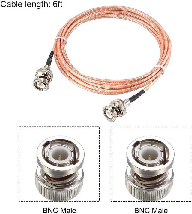 Alt view image 2 of 4 - BNC Male to BNC Male Coax Cable RG316 Low Loss RF Coaxial Cable 50 ohm 6 ft