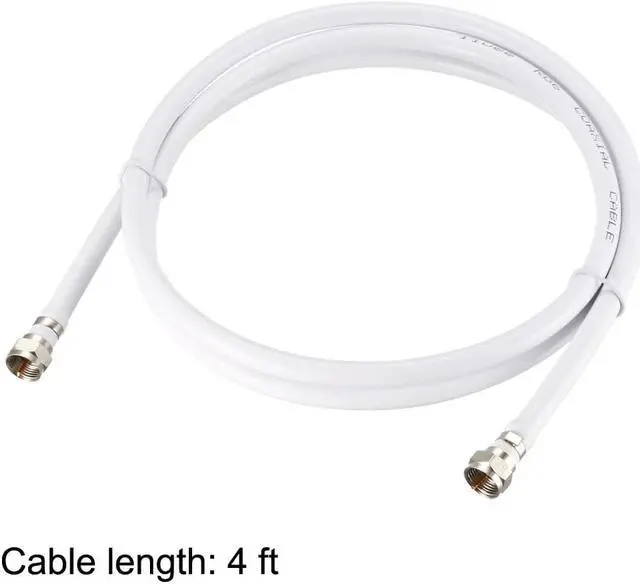 Alt view image 4 of 4 - RG6 Coaxial Cable With F Type Male to F Type Male Connectors 4 ft