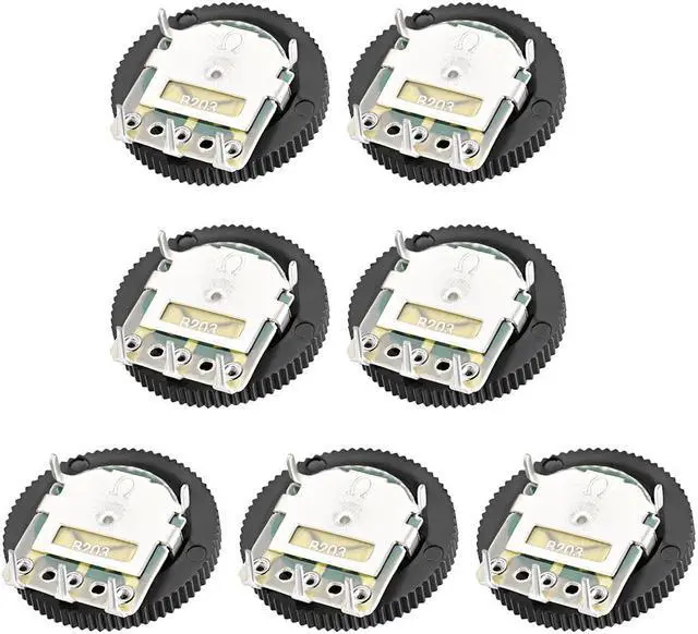 Main image of 20K Ohm Dial Wheel Potentiometer for Audio Stereo Volume Switch Control 16x6mm 5Pcs