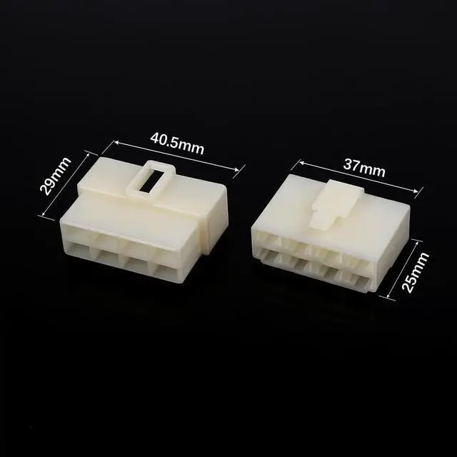 Alt view image 3 of 4 - 5 Sets 6.3mm 8 Pin Car Automotive Electrical Wire Connector Male Female Housing