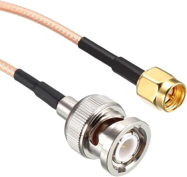 Alt view image 3 of 4 - RG316 Coaxial Cable with BNC Male to SMA Male Connectors 50 Ohm 0.66 Feet 2pcs