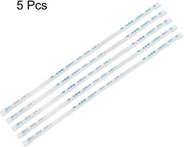 Alt view image 2 of 4 - Flexible Flat Cable, 5 Pins 0.5mm Pitch 120mm FPC FFC Flexible Ribbon Cable for LCD TV Car Audio DVD Player Laptop 5Pcs (A Type)