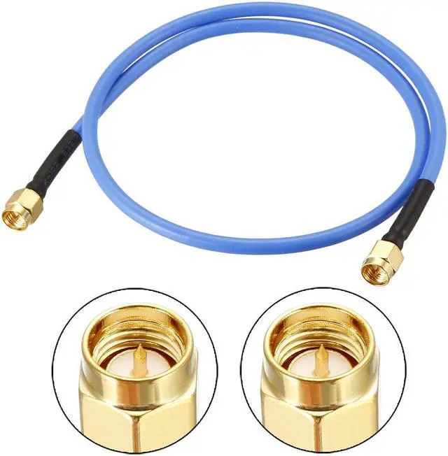 Alt view image 2 of 4 - SMA Male to SMA Male Right Angle Coaxial Cable 50 ohm 0.5M/1.64Ft RG402