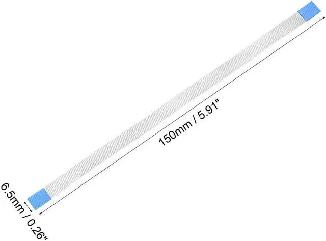 Alt view image 3 of 4 - Flexible Flat Cable, 12 Pins 0.5mm Pitch 150mm FPC FFC Flexible Ribbon Cable for LCD TV Car Audio DVD Player Laptop 10Pcs (A Type)