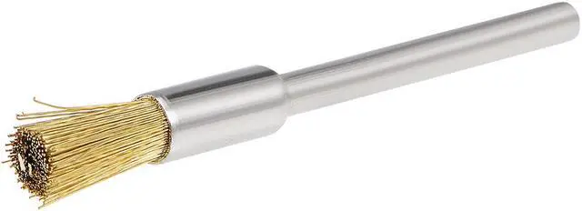 Alt view image 4 of 4 - 6mm Wire Brush Copper Plated Crimped Steel with 1/8-inch Shank 15 Pcs