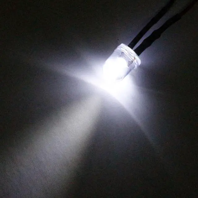 Alt view image 4 of 4 - Prewired LED Light DC 3-6V 20mA - 8mm White Pre Wired Round Top Bulb Lamp 18PCS