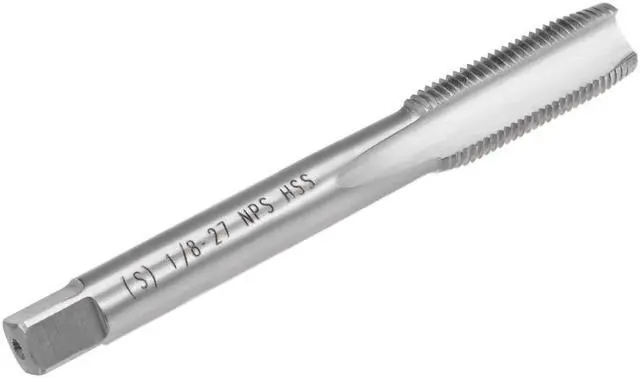 Alt view image 3 of 5 - Machine Tap 1/8-27 NPS Straight Pipe Thread 3 Flutes High Speed Steel