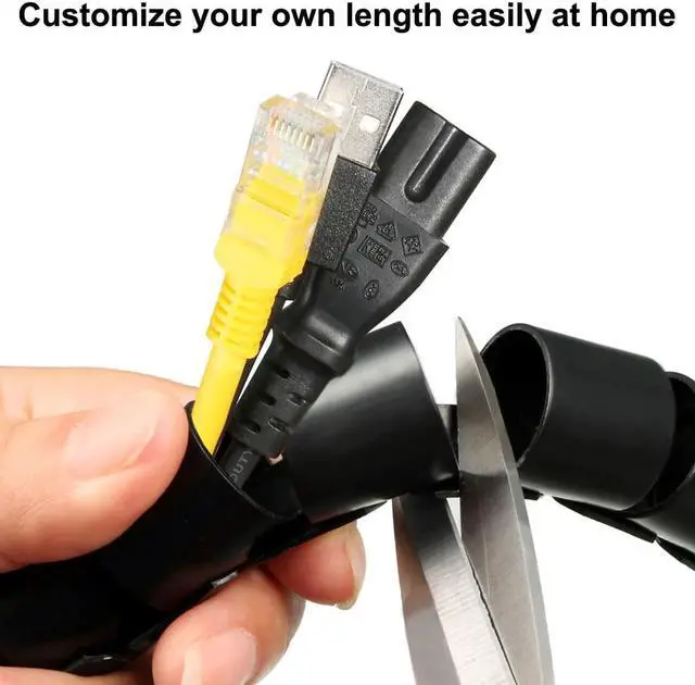 Alt view image 2 of 5 - 3mm Flexible Spiral Tube Cable Wire Wrap Manage Cord 19M Length Black