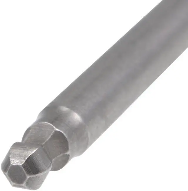 Alt view image 3 of 4 - 5Pcs Ball End Hex Bits 1/4 Inch Hex Shank 75mm Length Magnetic 3mm Head Screwdriver S2 Screw Driver Bit