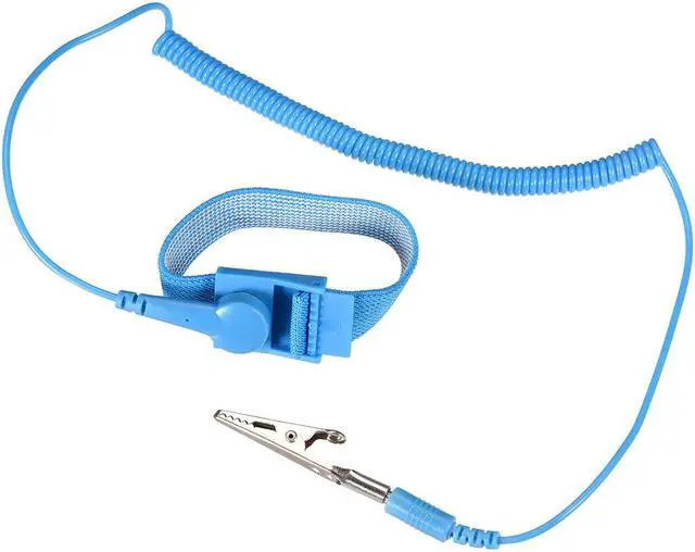 Main image of Anti Static Wrist Straps, ESD Components, Stainless Steel Magnetic Tray Grounding Wire Alligator Clip