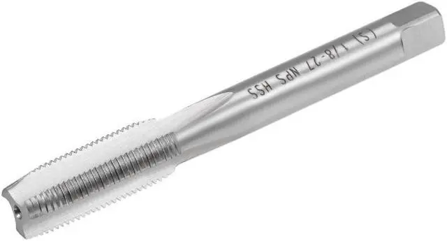 Main image of Machine Tap 1/8-27 NPS Straight Pipe Thread 3 Flutes High Speed Steel