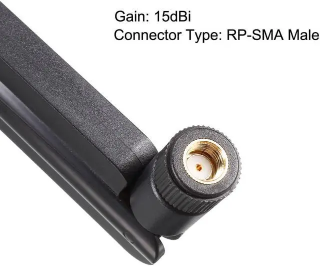 Alt view image 4 of 4 - GSM GPRS WCDMA LTE Antenna 3G 4G 15dBi High Gain 700-2700MHz RP-SMA Male Connector Omni Direction Foldable Paddle Type 2Pcs