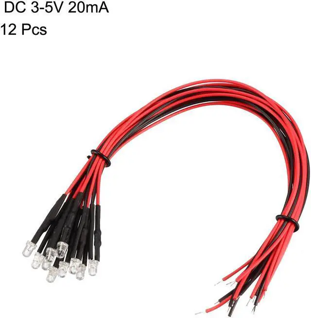 Alt view image 6 of 7 - Prewired LED Light 3mm Slow Flshing - Red Pre Wired Round Top Bulb Lamp DC 3-5V 20mA - 12PCS