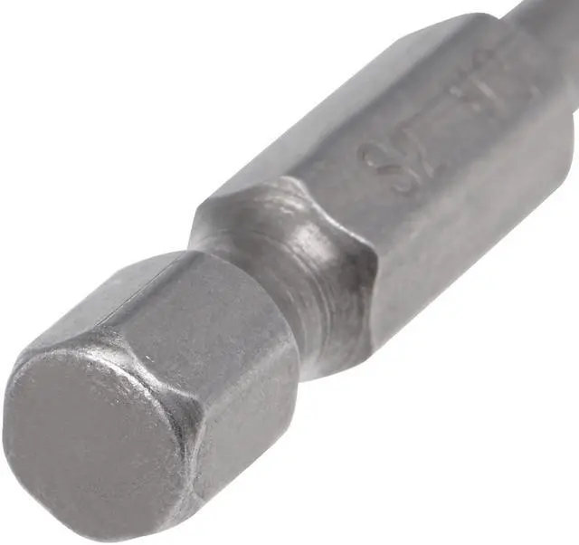 Alt view image 4 of 4 - 5Pcs Ball End Hex Bits 1/4 Inch Hex Shank 75mm Length Magnetic 3mm Head Screwdriver S2 Screw Driver Bit