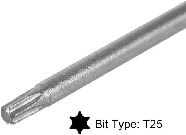 Alt view image 4 of 4 - Torx Screwdriver Bits 1/4-Inch Hex Shank 150mm Length T25 Magnetic Security Star Screw Driver S2 Bit