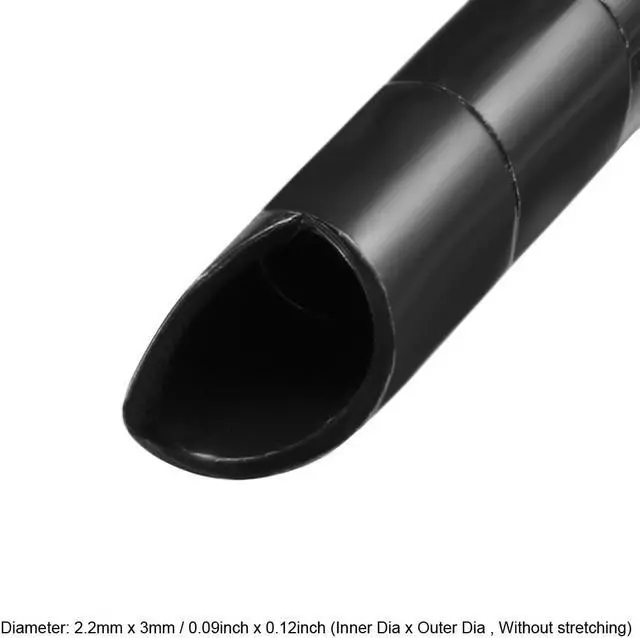 Alt view image 5 of 5 - 3mm Flexible Spiral Tube Cable Wire Wrap Manage Cord 19M Length Black