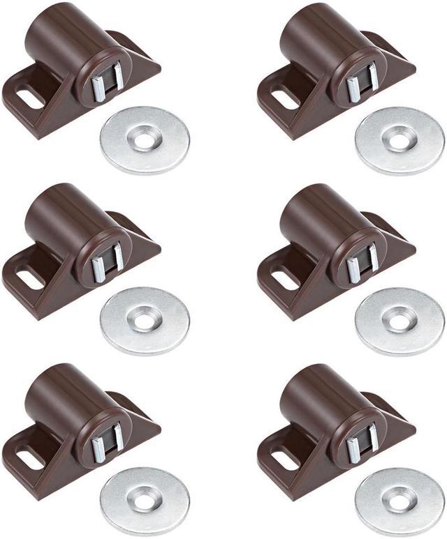 Magnetic Catches Catch, Cabinet & Door Magnet Latch Catch Cabinet Hardware  Fittings for Cupboards, Drawers, Closet Brown 6pcs 