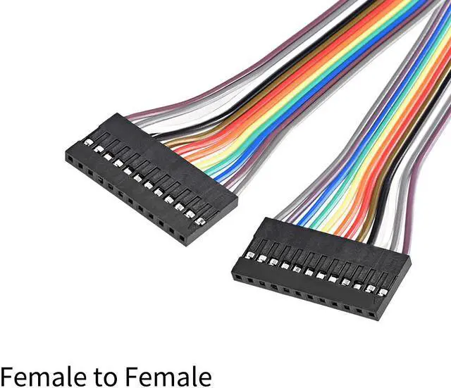 Alt view image 3 of 3 - Jumper Wires 12-Pin Female to Female 50cm Ribbon Cables for Breadboard Arduino DIY Multicolor