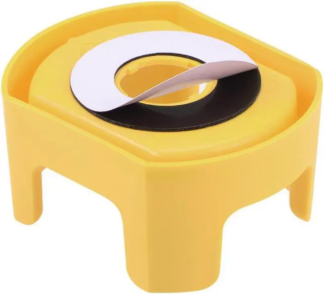 Alt view image 3 of 3 - 22mm Push Switch Button Protective Cover With Emergency Stop Warning Circle Yellow 2pcs