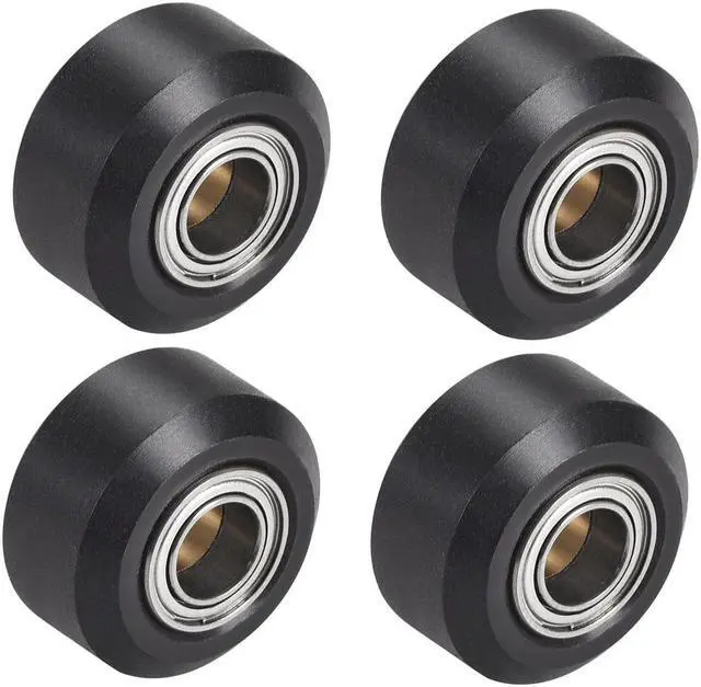 Main image of POM V Wheel with Bearing for 3D Printer RepRap, Ender 3,CR Series OD 15.5mm 4pcs