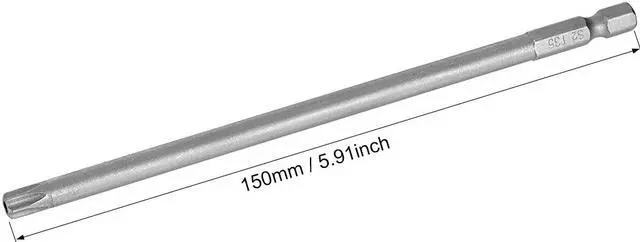 Alt view image 2 of 4 - Torx Screwdriver Bits 1/4-Inch Hex Shank 150mm Length TT35 Magnetic Security Star Screw Driver S2 Bit