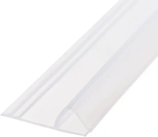 Alt view image 2 of 6 - Frameless Glass Shower Door Sweep - Door Bottom Side Seal Strip h-Type with 3/4-Inch(20mm) Drip Rail - 3/8-Inch(10mm) Glass x 78.74-Inch(2000mm) Length